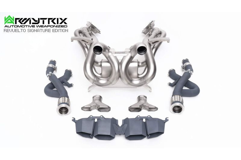 Tuyaux de catalyseur sport Armytrix à revêtement céramique 200 cpsi avec simulateurs de catalyseur pour Lamborghini Revuelto 6.5 L L545 V12 hybride (2024-présent)