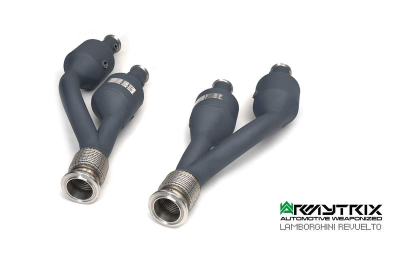 Tuyaux de catalyseur sport Armytrix à revêtement céramique 200 cpsi avec simulateurs de catalyseur pour Lamborghini Revuelto 6.5 L L545 V12 hybride (2024-présent)