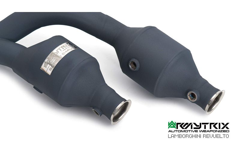 Tuyaux de catalyseur sport Armytrix à revêtement céramique 200 cpsi avec simulateurs de catalyseur pour Lamborghini Revuelto 6.5 L L545 V12 hybride (2024-présent)