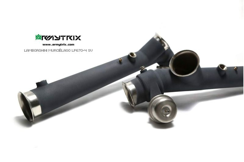 Tuyau d'échappement Valvetronic décatalysé à revêtement céramique Armytrix avec simulateur de catalyseur pour Lamborghini Murcielago LP640 (2006-2010)