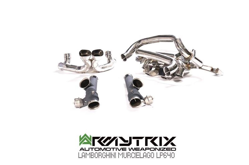Tuyau d'échappement Valvetronic décatalysé à revêtement céramique Armytrix avec simulateur de catalyseur pour Lamborghini Murcielago LP640 (2006-2010)