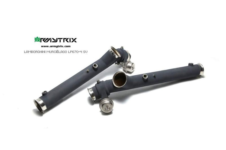 Tuyau d'échappement Valved décatalysé à revêtement céramique Armytrix avec simulateur de catalyseur pour Lamborghini Murcielago LP640 (2006-2010)