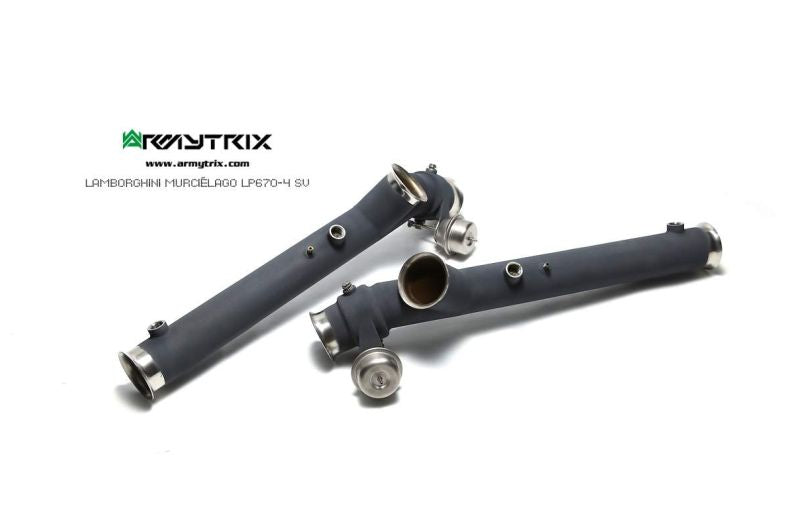 Tuyau d'échappement Valvetronic décatalysé à revêtement céramique Armytrix avec simulateur de catalyseur pour Lamborghini Murcielago LP640 (2006-2010)