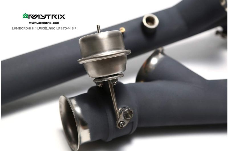 Tuyau d'échappement Valvetronic décatalysé à revêtement céramique Armytrix avec simulateur de catalyseur pour Lamborghini Murcielago LP640 (2006-2010)