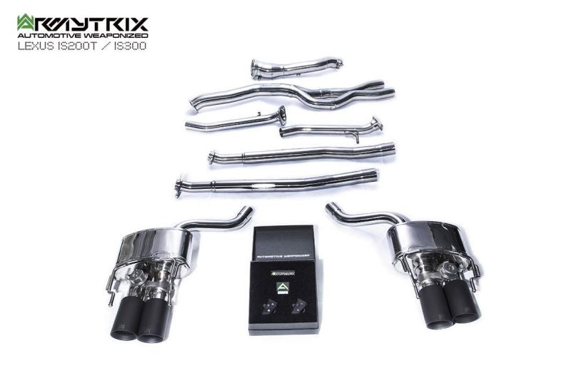 Tuyau de descente haute performance Armytrix sans catalyseur avec simulateur de catalyseur pour Lexus IS200T IS300 (2015-2020)
