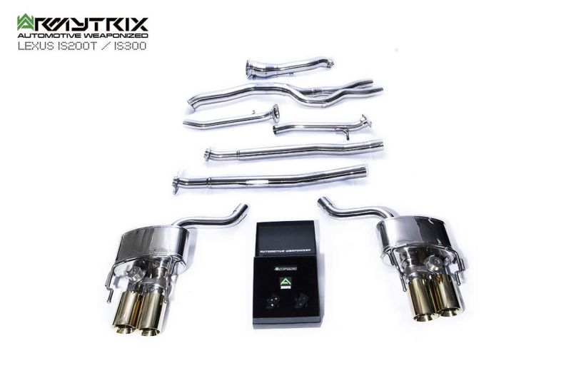 Tuyau de descente haute performance Armytrix sans catalyseur avec simulateur de catalyseur pour Lexus IS200T IS300 (2015-2020)