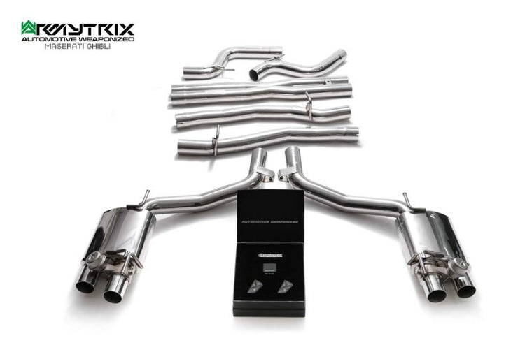 Tuyau de descente haute performance à revêtement céramique Armytrix, sans catalyseur et avec simulateur de catalyseur pour Maserati Ghibli (2013-2018)