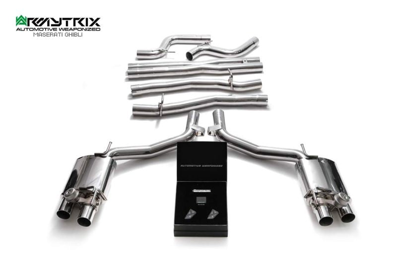 Tuyau de descente haute performance à revêtement céramique Armytrix, sans catalyseur et avec simulateur de catalyseur pour Maserati Ghibli (2013-2018)