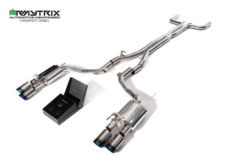 Tuyau de descente haute performance à revêtement céramique Armytrix, sans catalyseur et avec simulateur de catalyseur pour Maserati Ghibli (2013-2018)