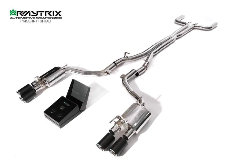 Tuyau de descente haute performance à revêtement céramique Armytrix, sans catalyseur et avec simulateur de catalyseur pour Maserati Ghibli (2013-2018)