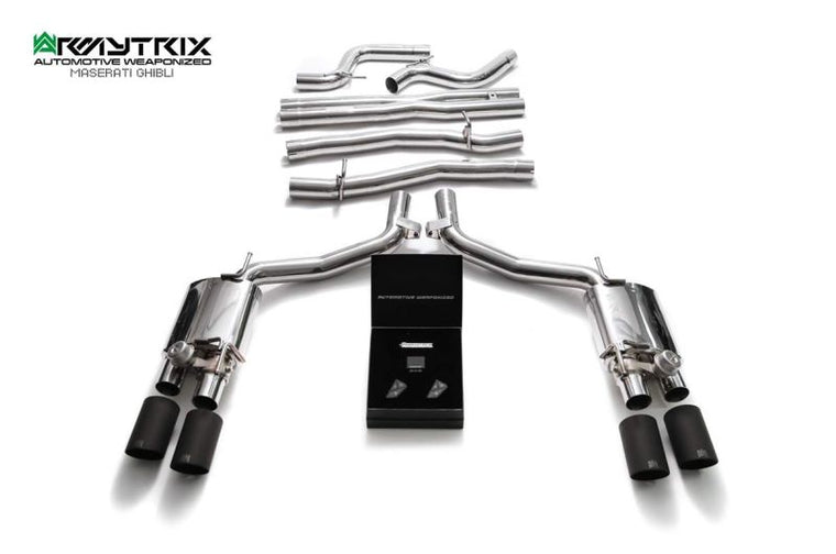 Tuyau de descente haute performance à revêtement céramique Armytrix, sans catalyseur et avec simulateur de catalyseur pour Maserati Ghibli (2013-2018)