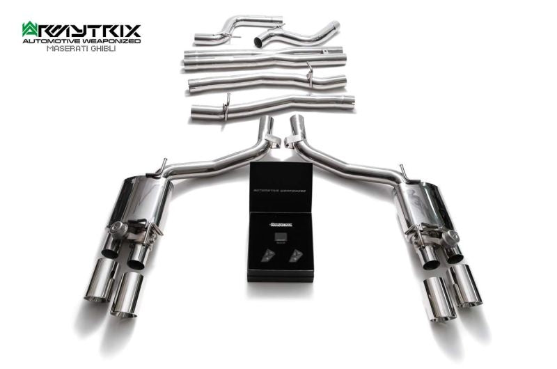 Tuyau de descente haute performance à revêtement céramique Armytrix, sans catalyseur et avec simulateur de catalyseur pour Maserati Ghibli (2013-2018)