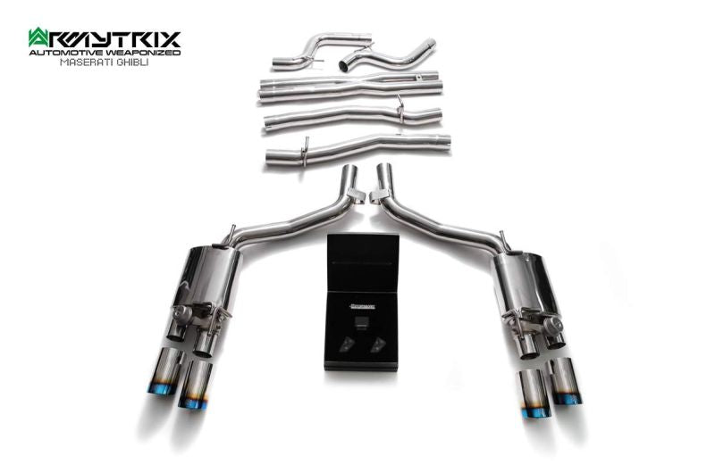 Tuyau de descente haute performance à revêtement céramique Armytrix, sans catalyseur et avec simulateur de catalyseur pour Maserati Ghibli (2013-2018)