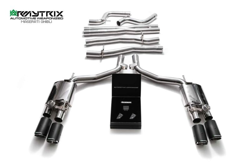Tuyau de descente haute performance à revêtement céramique Armytrix, sans catalyseur et avec simulateur de catalyseur pour Maserati Ghibli (2013-2018)