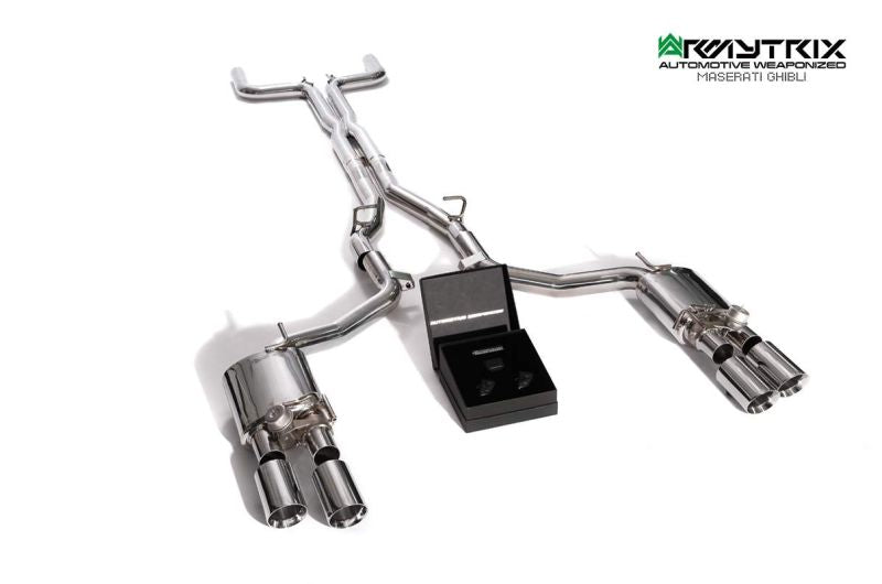 Tuyau de descente haute performance à revêtement céramique Armytrix, sans catalyseur et avec simulateur de catalyseur pour Maserati Ghibli (2013-2018)