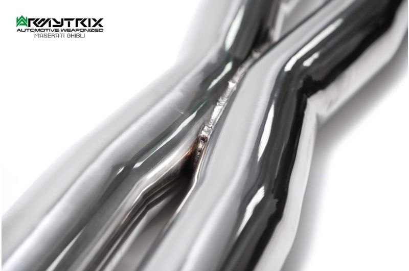 Tuyau de descente haute performance à revêtement céramique Armytrix, sans catalyseur et avec simulateur de catalyseur pour Maserati Ghibli (2013-2018)