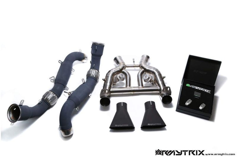 Tuyau d'échappement Valved décatalysé à revêtement céramique Armytrix avec simulateur de catalyseur pour Lamborghini Murcielago LP640 (2006-2010)