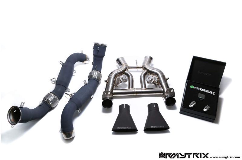 Tuyau d'échappement Valvetronic décatalysé à revêtement céramique Armytrix avec simulateur de catalyseur pour Lamborghini Murcielago LP640 (2006-2010)