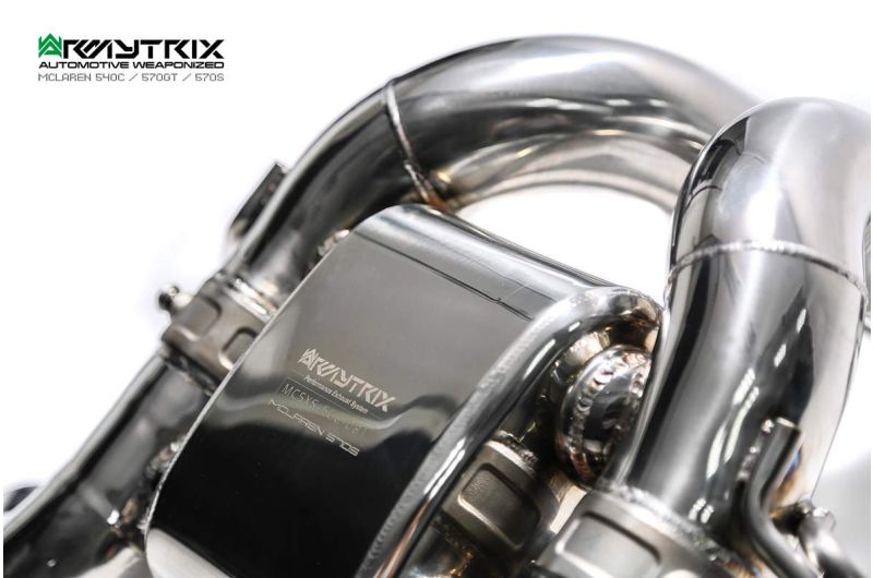 Tuyau d'échappement haute performance Armytrix F1 Ultra Thermal Protective White Ceramic Coated High-Flow Performance De-Catted Pipe avec simulateur de catalyseur pour McLaren Senna (2018-présent)