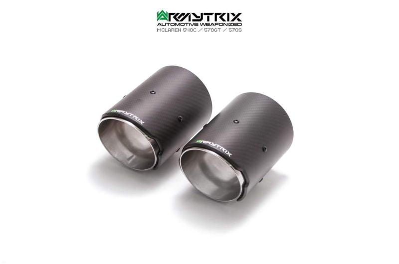 Tuyau d'échappement haute performance Armytrix F1 Ultra Thermal Protective White Ceramic Coated High-Flow Performance De-Catted Pipe avec simulateur de catalyseur pour McLaren Senna (2018-présent)