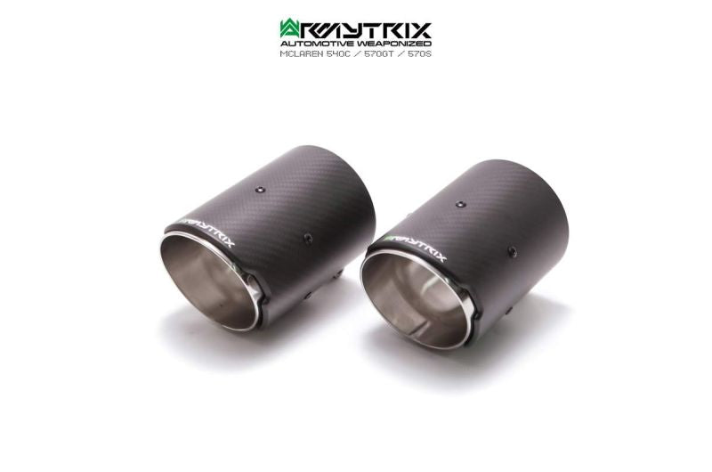 Tuyau d'échappement haute performance Armytrix F1 Ultra Thermal Protective White Ceramic Coated High-Flow Performance De-Catted Pipe avec simulateur de catalyseur pour McLaren Senna (2018-présent)