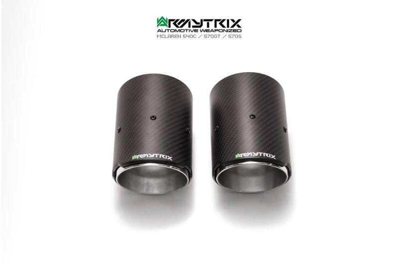 Tuyau d'échappement haute performance Armytrix F1 Ultra Thermal Protective White Ceramic Coated High-Flow Performance De-Catted Pipe avec simulateur de catalyseur pour McLaren Senna (2018-présent)