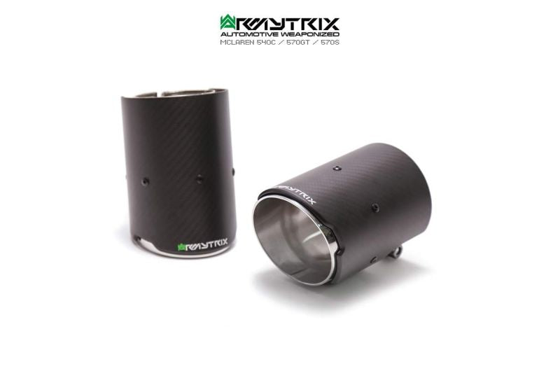Tuyau d'échappement haute performance Armytrix F1 Ultra Thermal Protective White Ceramic Coated High-Flow Performance De-Catted Pipe avec simulateur de catalyseur pour McLaren Senna (2018-présent)