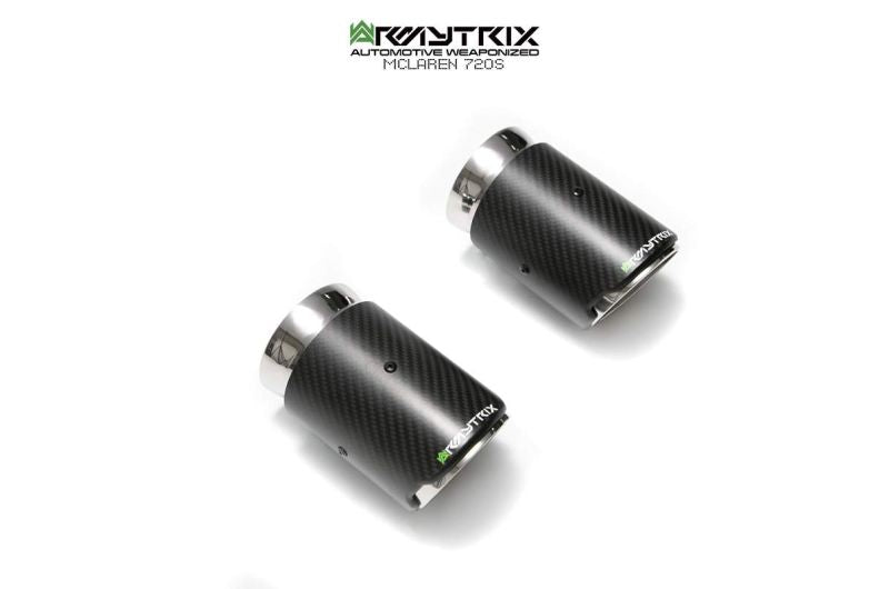Tuyau d'échappement haute performance Armytrix F1 Ultra Thermal Protective White Ceramic Coated High-Flow Performance De-Catted Pipe avec simulateur de catalyseur pour McLaren Senna (2018-présent)