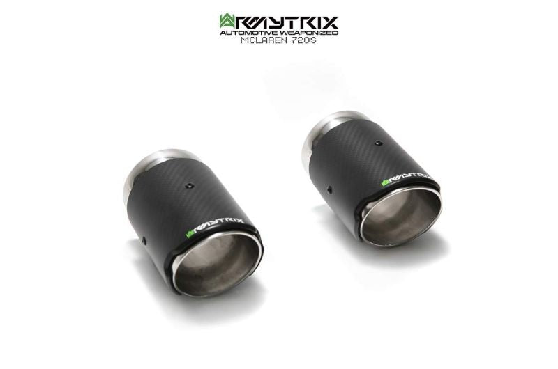 Tuyau d'échappement haute performance Armytrix F1 Ultra Thermal Protective White Ceramic Coated High-Flow Performance De-Catted Pipe avec simulateur de catalyseur pour McLaren Senna (2018-présent)