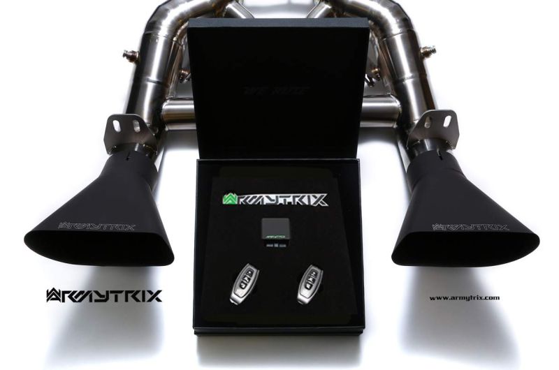 Tuyau d'échappement haute performance à revêtement céramique Armytrix avec simulateur de catalyseur pour McLaren MP4-12C (2011-2014)