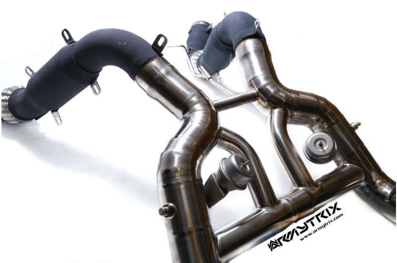 Tuyau d'échappement haute performance à revêtement céramique Armytrix avec simulateur de catalyseur pour McLaren MP4-12C (2011-2014)