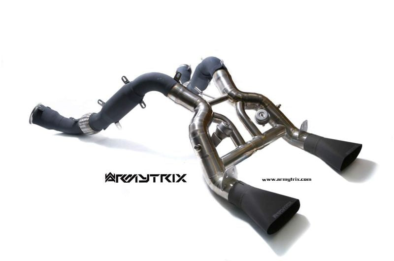 Tuyau d'échappement haute performance à revêtement céramique Armytrix avec simulateur de catalyseur pour McLaren MP4-12C (2011-2014)