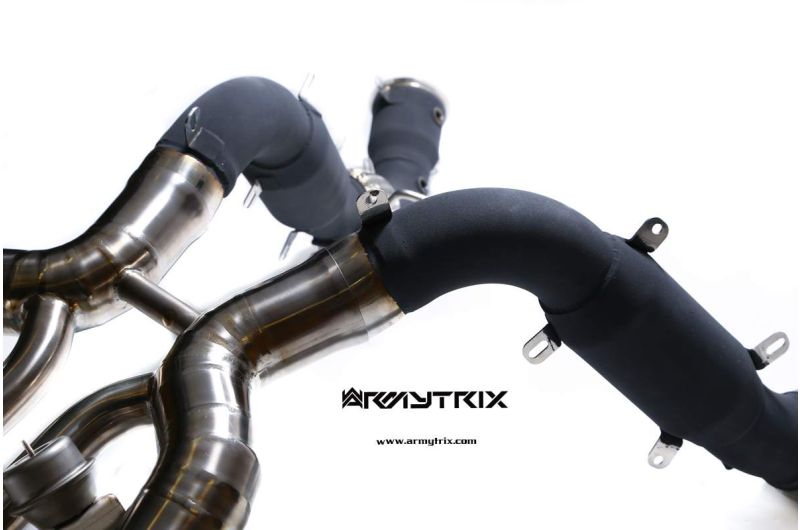 Tuyau d'échappement haute performance à revêtement céramique Armytrix avec simulateur de catalyseur pour McLaren MP4-12C (2011-2014)