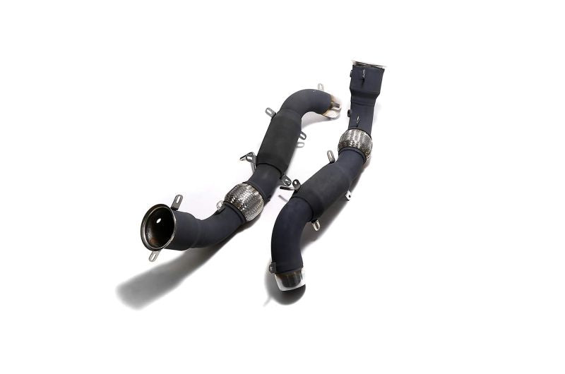Tuyau d'échappement haute performance Armytrix F1 Ultra Thermal Protective White Ceramic Coated High-Flow Performance De-Catted Pipe avec simulateur de catalyseur pour McLaren Senna (2018-présent)