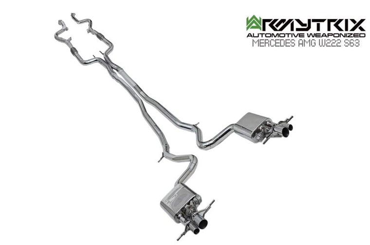 Tuyau d'échappement sport Armytrix avec convertisseur catalytique 200 CPSI pour Mercedes-AMG W222 S63 (2017-2020)