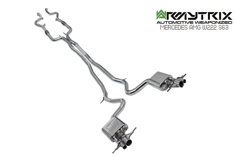 Tuyau d'échappement sport Armytrix avec convertisseur catalytique 200 CPSI pour Mercedes-AMG W222 S63 (2017-2020)