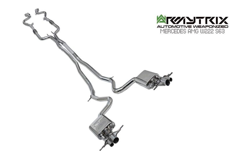 Tuyau d'échappement sport Armytrix avec convertisseur catalytique 200 CPSI pour Mercedes-AMG W222 S63 (2017-2020)