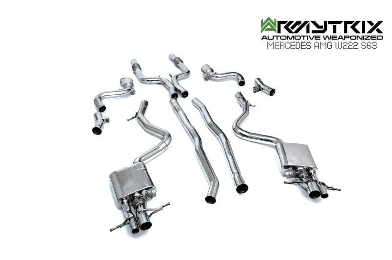 Tuyau d'échappement sport Armytrix avec convertisseur catalytique 200 CPSI pour Mercedes-AMG W222 S63 (2017-2020)