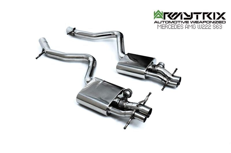 Tuyau d'échappement sport Armytrix avec convertisseur catalytique 200 CPSI pour Mercedes-AMG W222 S63 (2017-2020)