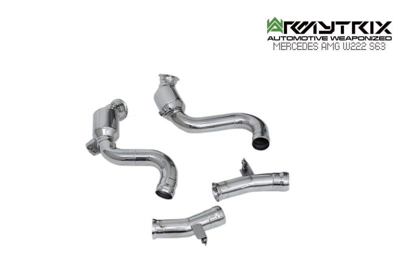 Tuyau d'échappement sport Armytrix avec convertisseur catalytique 200 CPSI pour Mercedes-AMG W222 S63 (2017-2020)
