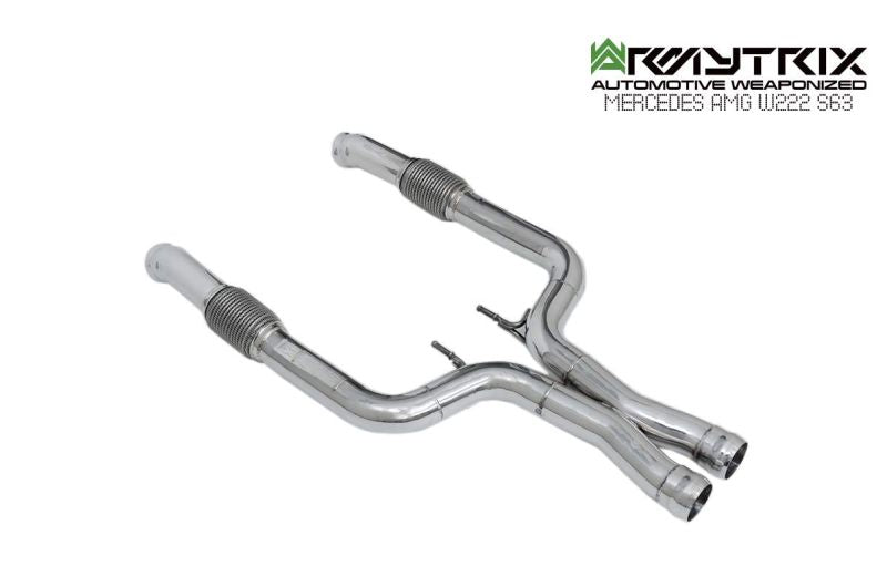 Tuyau d'échappement sport Armytrix avec convertisseur catalytique 200 CPSI pour Mercedes-AMG W222 S63 (2017-2020)