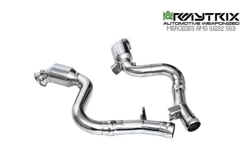 Tuyau d'échappement sport Armytrix avec convertisseur catalytique 200 CPSI pour Mercedes-AMG W222 S63 (2017-2020)