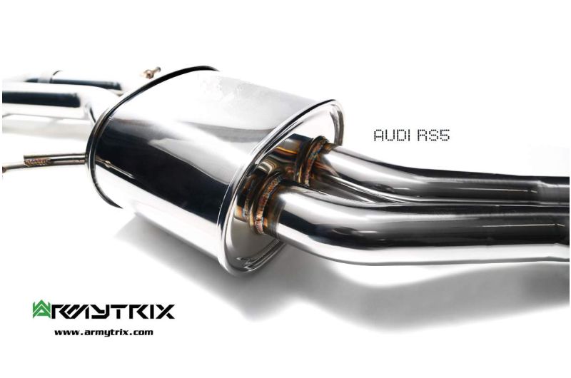 Audi RS5 B8 4.2 V8 FSI (2010-2015) - Front Y Pipe + Mid Pipe With Resonator + Valvetronic Mufflers (System utilizes Audi Drive Select System for valvetronic control) - Armytrix Exhausts