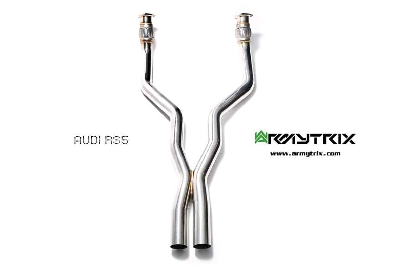 Audi RS5 B8 4.2 V8 FSI (2010-2015) - Front Y Pipe + Mid Pipe With Resonator + Valvetronic Mufflers (System utilizes Audi Drive Select System for valvetronic control) - Armytrix Exhausts