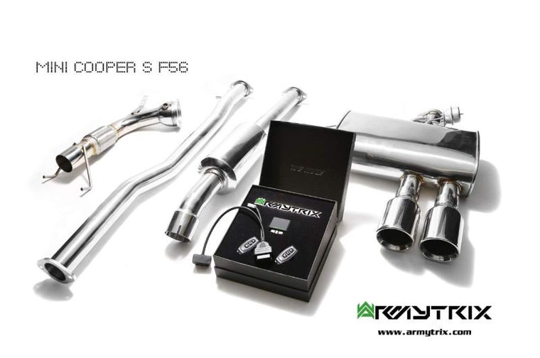 Tuyau de descente haute performance Armytrix sans catalyseur avec simulateur de catalyseur Euro 6 pour MINI Cooper S F55 2.0 turbo (2014-2018)
