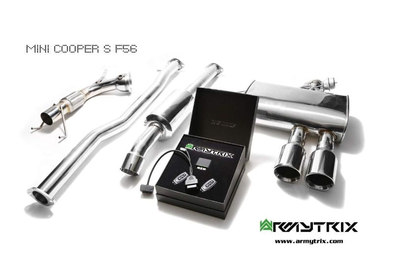 Tuyau de descente haute performance Armytrix sans catalyseur avec simulateur de catalyseur Euro 6 pour MINI Cooper S F55 2.0 turbo (2014-2018)