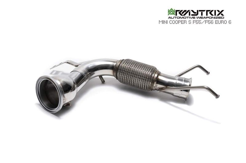 Tuyau de descente haute performance Armytrix sans catalyseur avec simulateur de catalyseur Euro 6 pour MINI Cooper S F55 2.0 turbo (2014-2018)