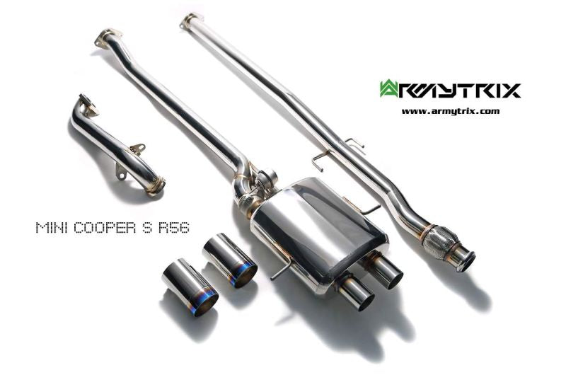 Tuyau de descente haute performance Armytrix sans catalyseur avec simulateur de catalyseur pour MINI Cooper S R56/R57/R58/R59 1.6 turbo (2010-2014)