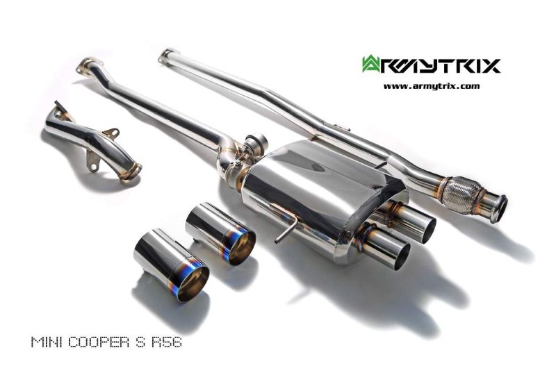 Tuyau de descente haute performance Armytrix sans catalyseur avec simulateur de catalyseur pour MINI Cooper S R56/R57/R58/R59 1.6 turbo (2010-2014)