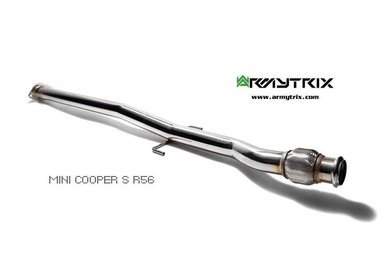 Tuyau de descente haute performance Armytrix sans catalyseur avec simulateur de catalyseur pour MINI Cooper S R56/R57/R58/R59 1.6 turbo (2010-2014)